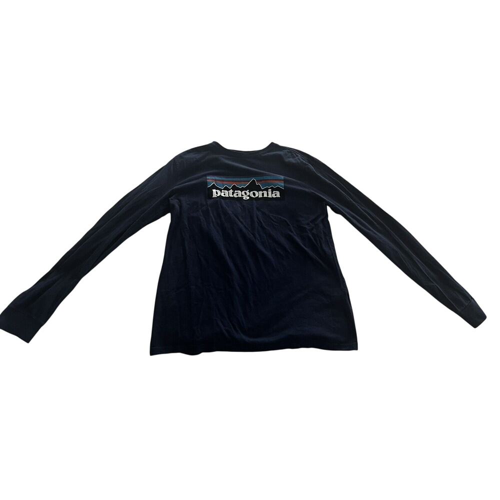 Patagonia Long Sleeve Blue Shirt Youth XXL 16-18 Gorpcore Boys Kidcore Cotton
